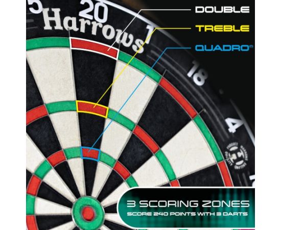 Šautriņu dēlis  HARROWS QUADRO 240