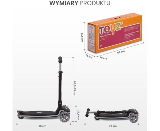 Toyz HULAJNOGA 3-KOŁOWA CARBON PINK