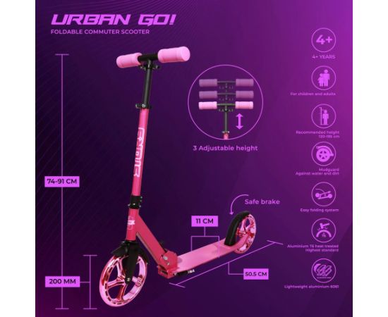 Skrejritenis Story Urban GO! Pink Glitter
