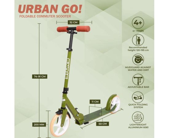 Skrejritenis Story Urban GO! Dark Green 2