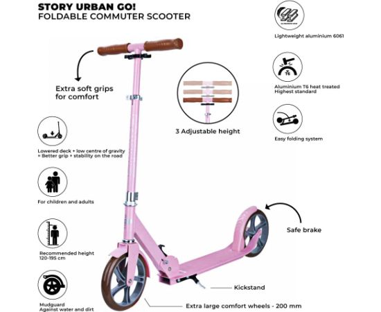 Skrejritenis Story Urban GO! Pink 2