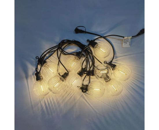 Party lights TWINKY 10-LED bulbs / 4,5m, warm white light