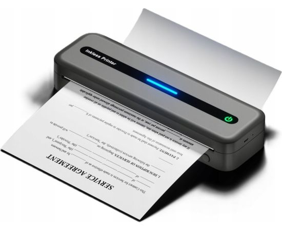 Pārnēsājams A4 termoprinteris bez tintes Bluetooth Ios/Android / Phomemo / M832 / Pelēks