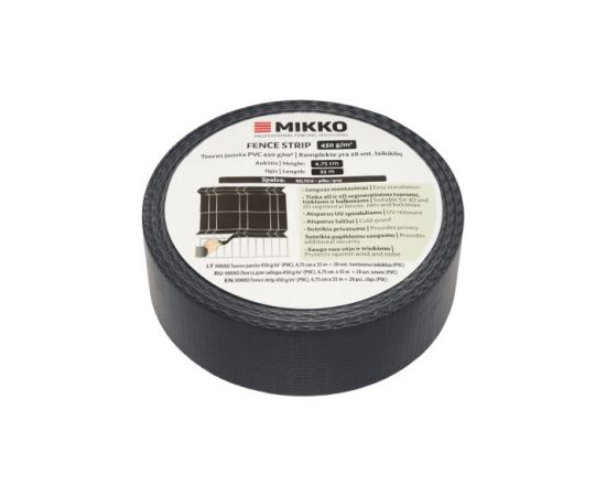 Žoga lamile MIKKO Economy 4,75x3500cm RAL7016, tumši pelēka + 28 gab. turētāji