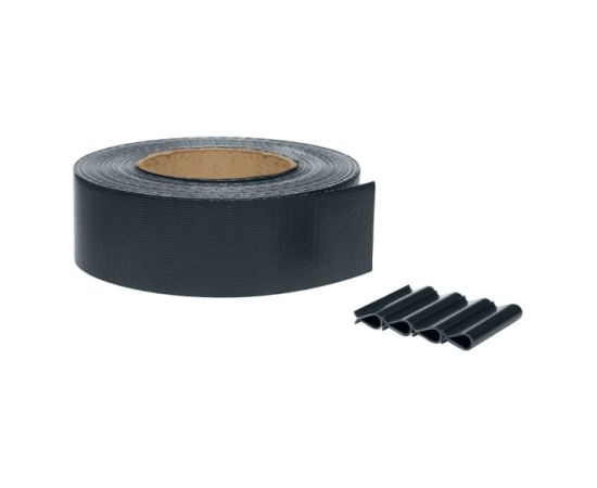 Žoga lamile MIKKO Economy 4,75x3500cm RAL7016, tumši pelēka + 28 gab. turētāji
