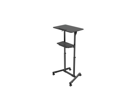 Stiprinājums Gembird Mobile Lecture Desk with Caster Wheels Black