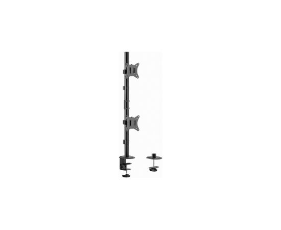 Monitora stiprinājums Gembird Adjustable 2-display Vertical Desk Mount