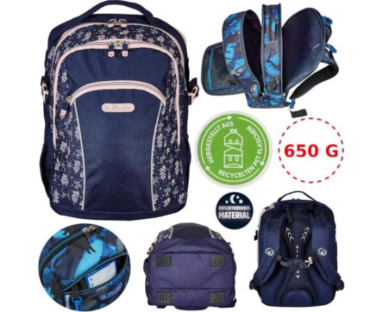 Skolnieka komplekts Herlitz satchel Ultimate Blossom