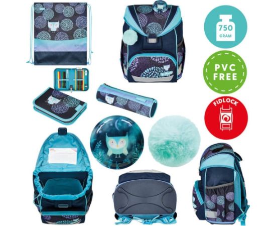 Skolnieka komplekts Herlitz satchel UltraLight Plus Flower Owl