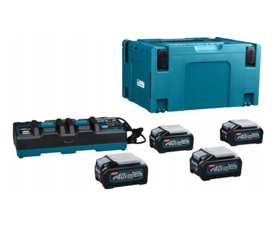 Zestaw elektronarzędzi Makita MAKITA ZESTAW ZASILAJĄCY 40V XGT (BL4040Fx4+DC40RB) (UN3480)