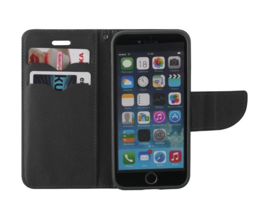 Mocco Fancy Book Case Grāmatveida Maks Telefonam Nokia 6.1 Plus / Nokia X6 (2018) Melns