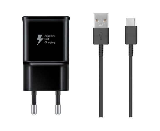 Samsung   EP-TA200EBE + EP-DR140ABE Samsung 15W Travel Charger + USB-C Data Cable Black (OOB Bulk)