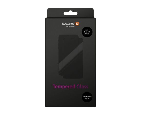 Evelatus Samsung  Galaxy A32 2.5D Full Cover Japan Glue Glass Anti-Static