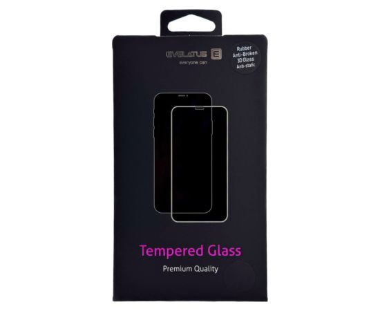 Evelatus Xiaomi  Redmi Note 14 Pro Full glue Glass Anti-Static 3D Full Cover 10X Stronger