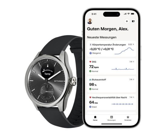 Withings ScanWatch 2/ 42mm Black laikrodis