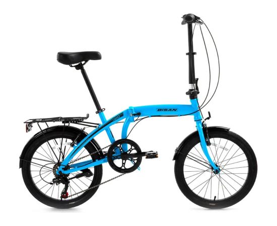 Saliekamais velosipēds Bisan 20 Twin S gaiši zils
