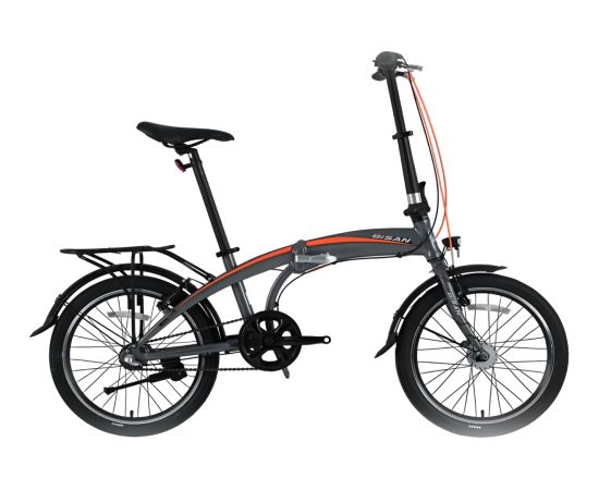 Saliekamais velosipēds Bisan 20 FX3500 NX3 (PR10010408) pelēks/oranžs