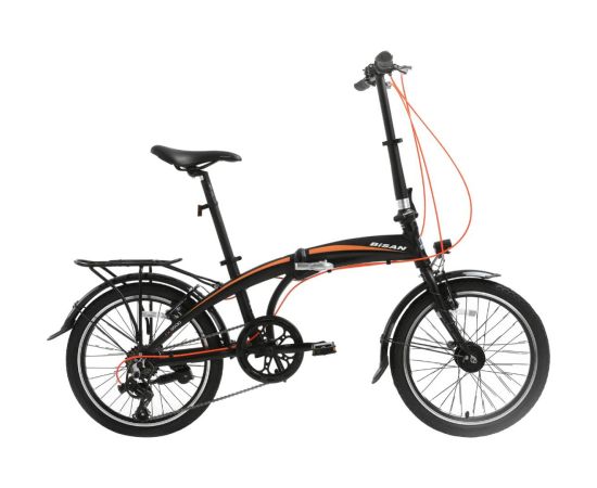 Saliekamais velosipēds Bisan 20 FX3500 TRN melns/oranžs