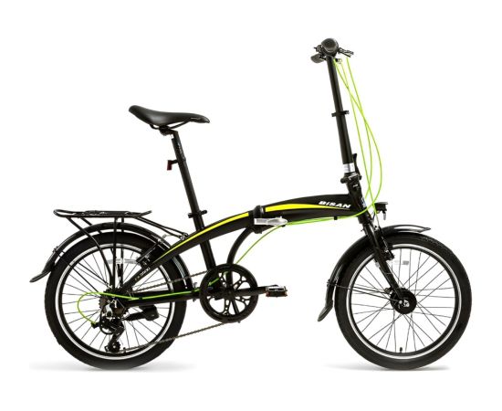 Saliekamais velosipēds Bisan 20 FX3500 TRN (PR10010406) melns/dzeltens