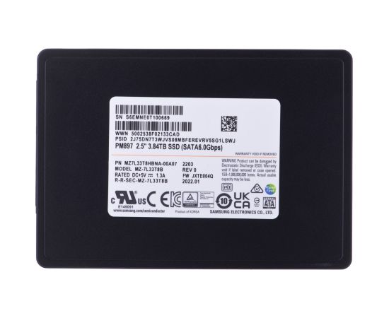 SSD Samsung PM897 3.84TB SATA 2.5" MZ7L33T8HBNA-00A07 (DWPD 3)