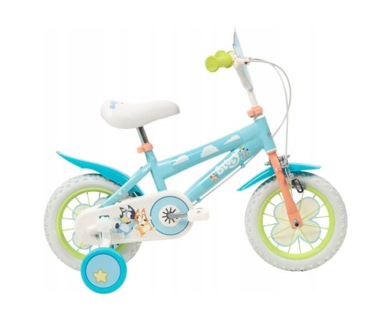 Rower dziecięcy TOIMSA Bluey 12"  Błękitno-limonkowy