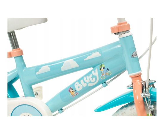 Rower dziecięcy TOIMSA Bluey 12"  Błękitno-limonkowy