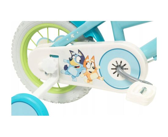 Rower dziecięcy TOIMSA Bluey 12"  Błękitno-limonkowy