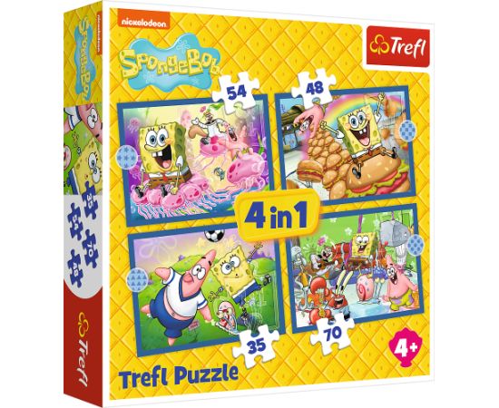 TREFL SPONGEBOB Комплект пазлов 4в1 Губка Боб