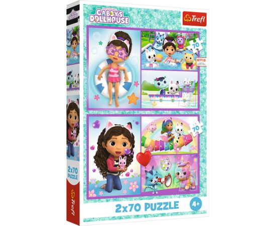 TREFL GABBY´S DOLLHOUSE Набор пазлов Играй с Габби, 2x70 шт.