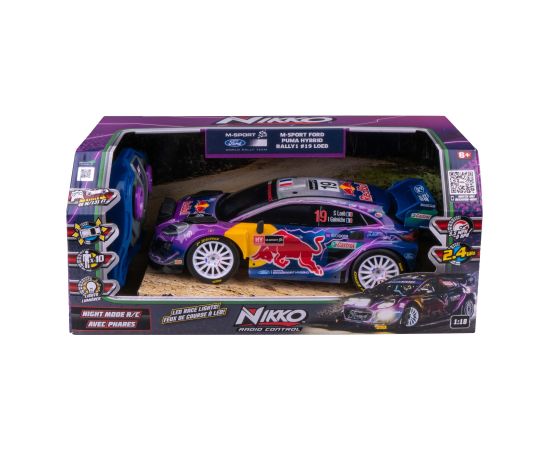 NIKKO машина на радиоуправлении Night Mode - M-Sport Ford Puma Hybrid Rally1 #19 Loeb, масштаб 1:18
