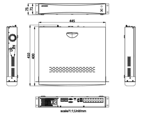 REĢISTRATORS  IP HIKVISION DS-7732NXI-K4/16P/Alarm16+9
