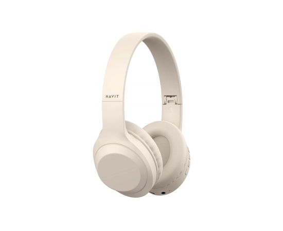 Havit H628BT - wireless on-ear headphones, beige