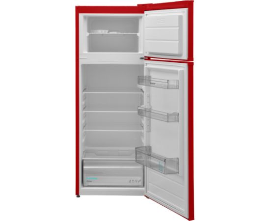 SHARP SJ-FTB01ITXRE-EU ledusskapis ar saldētavu 145cm sarkans