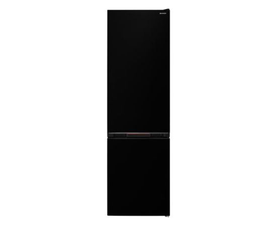 SHARP SJ-FBA05DMXBE-EU ledusskapis ar saldētavu apakšā 180cm Melns