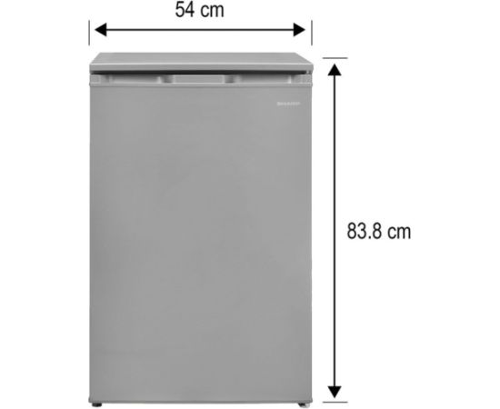 SHARP SJ-UE121T0S-EU ledusskapis 84cm sudraba