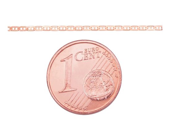 Zelta ķēdīte Marina 1.1 mm, dimantu apstrādājums #1400069(Au-R), Sarkanais Zelts 585°, garums: 55 cm, 1.42 gr.