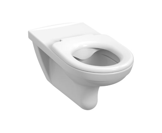 Jika pods Deep rimless, stiprināms pie sienas, 360x700 mm, pagarināts, balts
