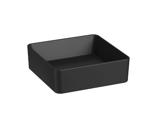 Jika izlietne Cubito Pure, 380x380 mm, h=150 mm, uz virsmas, matēta melna