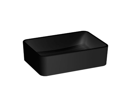 Jika izlietne Cubito Pure, 500x350 mm, h=150 mm, uz virsmas, matēta melna