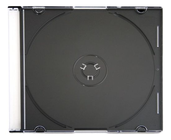 Omega CD kastīte Slim, melna (56622)