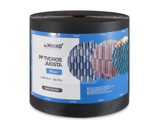 Лента для забора MIKKO 0,19x35м, серая