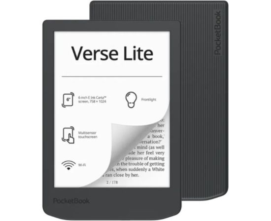 Ebook PocketBook Verse Lite 619 6" E-Ink Carta 8GB Wi-Fi Gray