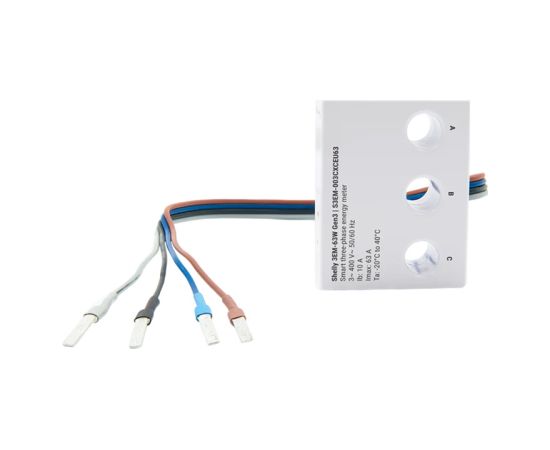 Shelly 3EM-63W Gen3 1/3-channel WiFi energy meter (wired model)