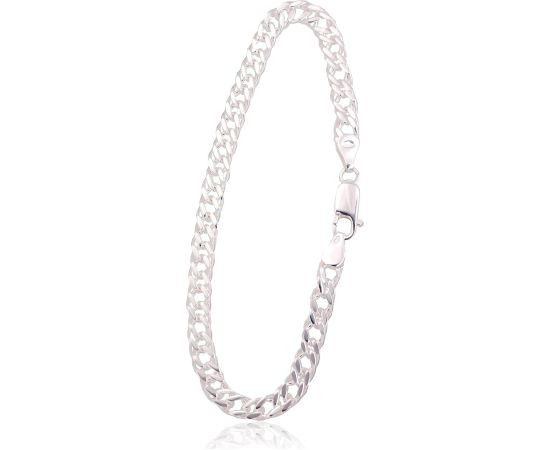 Серебряная цепочка Ромб 5.5 мм, алмазная обработка граней #2400090-bracelet, Серебро 925°, длина: 22 см, 9 гр.