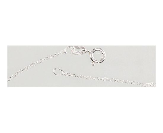 Серебряная цепочка Якорное круглое 1 мм #2400061, Серебро 925°, длина: 50 см, 1.3 гр.