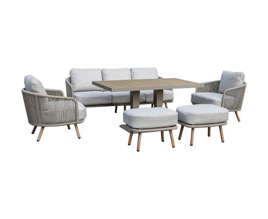 Garden furniture set MALISE 6-parts, beige