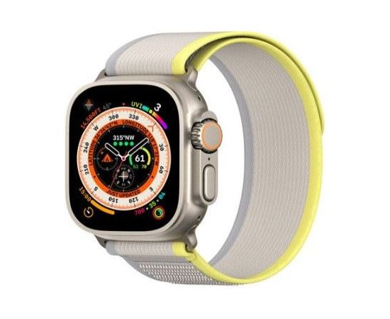 Dux Ducis   Sport Velcro Strap for Apple Watch Ultra / 9 / 8 / 7 / 6 / SE / 5 / 4 / 3 / 2 / 1 (42, 44, 45, 49 Yellow