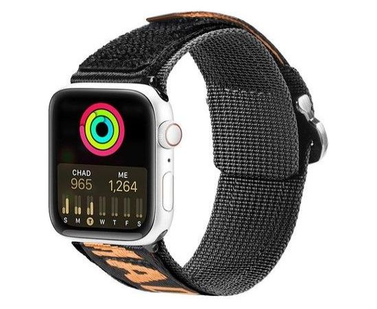Dux Ducis   Strap (Outdoor Version) strap for Apple Watch Ultra, SE, 8, 7, 6, 5, 4, 3, 2, 1 (49, 45, 44, 42 mm) nylon Black Orange
