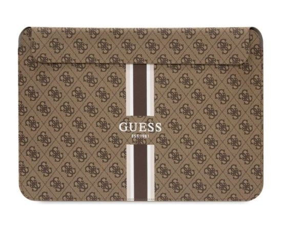 Guess   PU 4G Printed Stripes Computer Sleeve 16 Brown