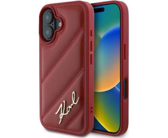Karl Lagerfeld Apple  iPhone 16 hardcase Quilted Signature Red